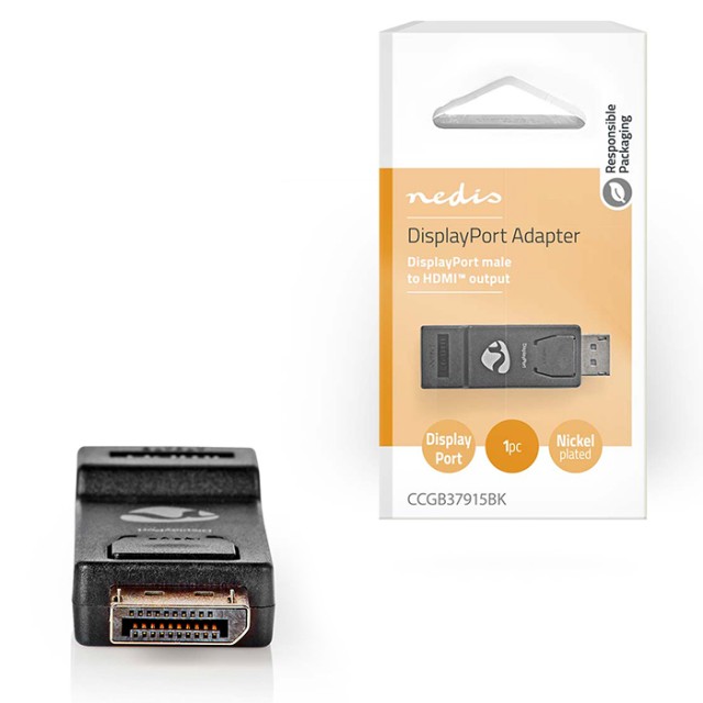 NEDIS CCGB37915BK Αναπτήρας DisplayPort αρσ. σε HDMI θηλ.
