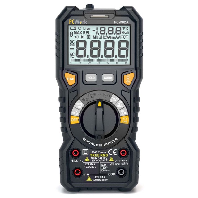 PCWORK MULTIMETER DIGITAL 6000 MEASUREMENTS PCW02A