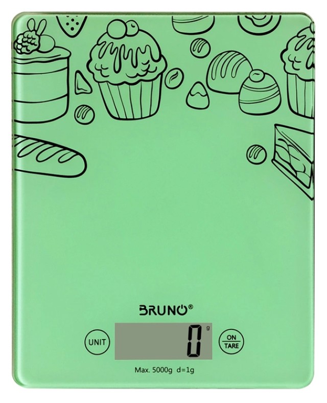 BRUNO ψηφιακή ζυγαριά κουζίνας BRN-0059, έως 5kg, πράσινη
