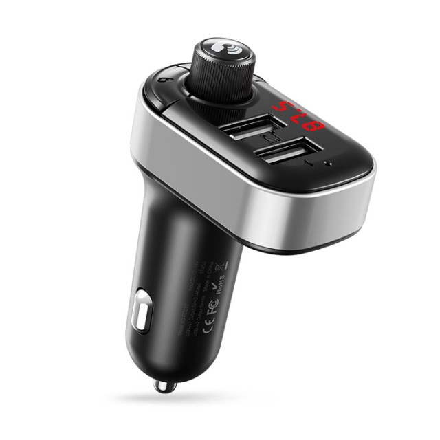 XO BCC10 Bluetooth ΜΡ3 αναμεταδότης FM αυτοκινήτου με 2 θύρες USB-A, 15.5W