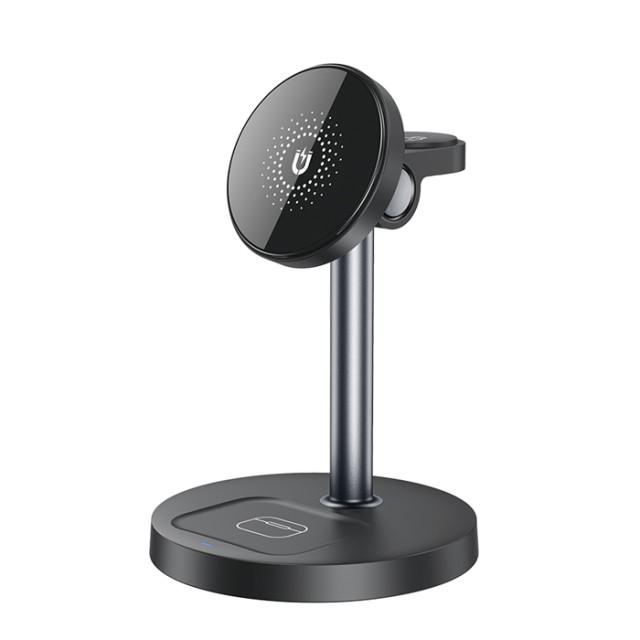 XO CX038 BLACK COLOR Charging station για κινητό, smartwatch και ακουστικά σε μαύρο χρώμα