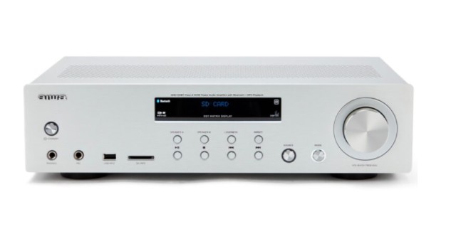 Aiwa AMU-120BTSL Τελικός Ενισχυτής Hi-Fi Stereo 120W/4Ω 60W/8Ω Ασημί