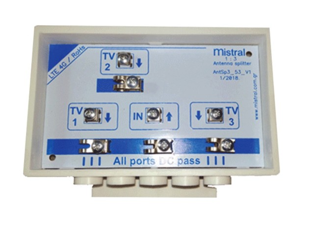 Mistal (1208) AntSpl3 (DIV3) Web Splitter mit drei Ausgängen und Terminals