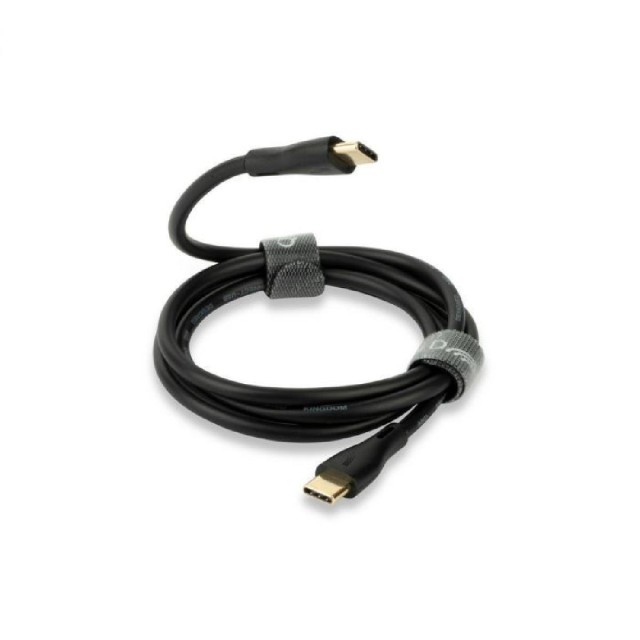 QED USB 2.0 Cable USB-C male - USB-C male Μαύρο 0.75m (QE8227)