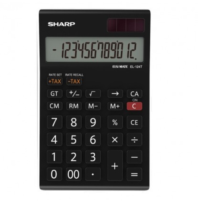 Calcolatrice di contabilità Sharp EL-124TWH 12 cifre