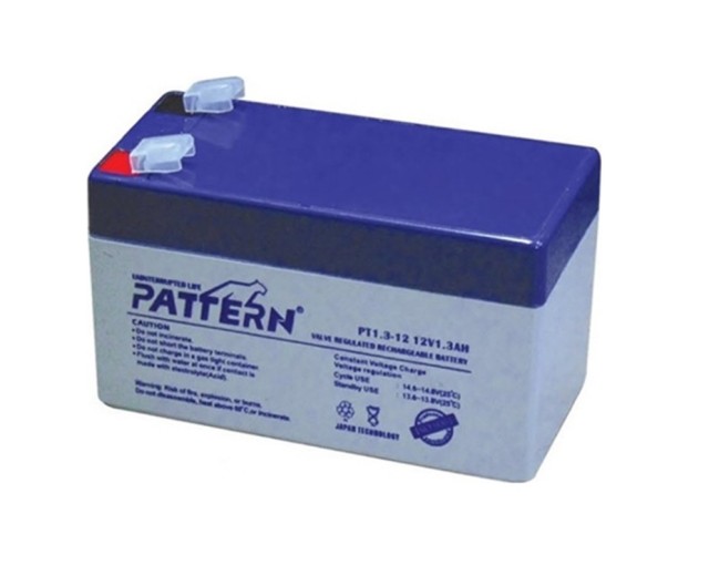 PATTERN PT1.3-12 Rechargeable 12 Volt Lead Battery /1.3 Ah Japan Technology
