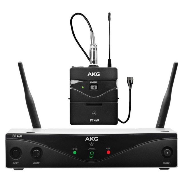 AKG WMS 420 PRESENTADOR Conjunto Banda B Sistema de altavoces inalámbricos de 8 frecuencias