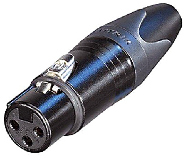 XLR FEMALE EXTENSION BLACK