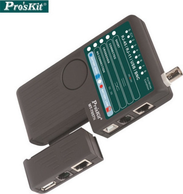 TESTER LAN-KABEL TELEFON COAXONIC + USB MT-7057N S / PRO'SKIT