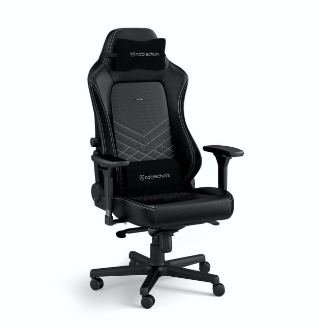 Silla Gaming Noblechairs HERO Negro y Blanco Platino (NBL-HRO-PU-BPW)