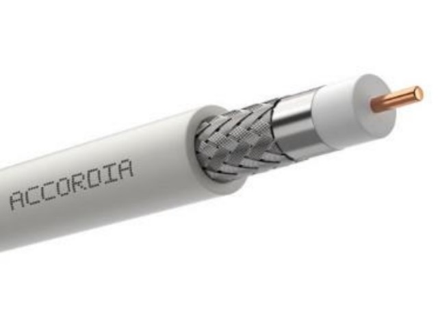 ACCORDIA 410-S TV Kabel Koaxial 75Ohm Typ RG6 Schirmung Klasse C (Meter)