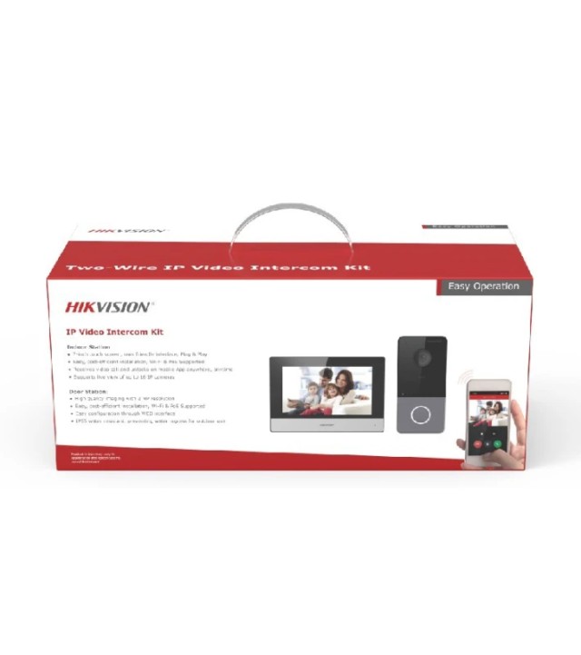 HIKVISION DS-KIS603-P(C) Kit IP θυροτηλεόρασης, αποτελούμενο από: 1 x DS-KV6113-WPE1 (IP villa door station WiFi / Ethernet).