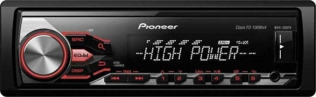 Pioneer MVH-280FD Ηχοσύστημα Αυτοκινήτου Universal 1DIN (USB/AUX) με Αποσπώμενη Πρόσοψη