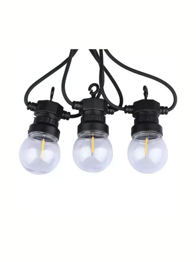 V-TAC Luce ghirlanda impermeabile 5m con 10 lampade a filamento Bianco caldo 3000K 212728