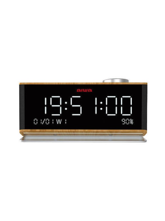 AIWA CR-90BT CLOCK RADIO BIG DISPLAY MULTIFUNCTIONAL RMS 15W