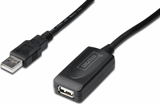 Cable Digitus USB 2.0 USB-A macho - USB-A hembra 20m (DA-73102)