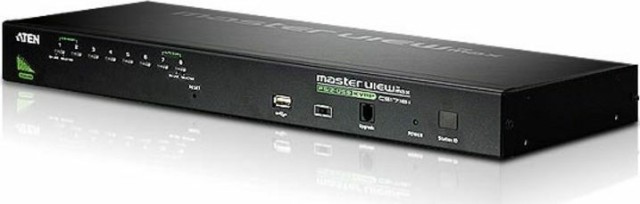 Athens - CS1708A - Conmutador KVM VGA PS/8 USB de 2 puertos con puerto de conexión en cadena y compatibilidad con periféricos USB