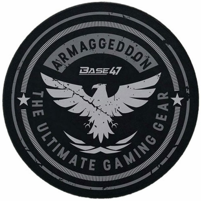 Armaggeddon BASE-47 Tappetino per sedia Badge Tappetino da gioco 120 cm Nero B47BB