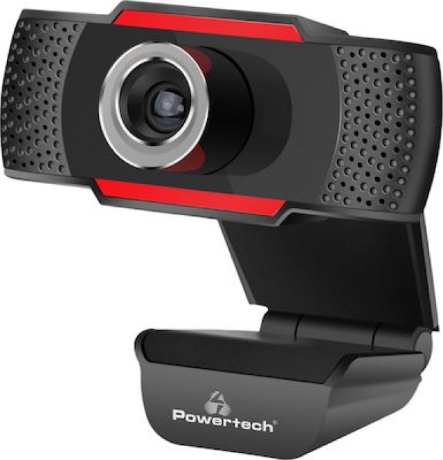 POWERTECH web camera PT-1078, 2.0MP Full HD, Plug & Play, 1.35m, μαύρη