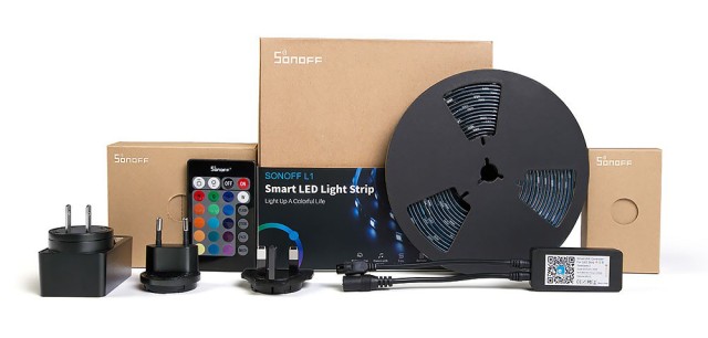 SONOFF SNF-L1-2M Cinta de cable LED inteligente, RGB, impermeable, WiFi, 2m