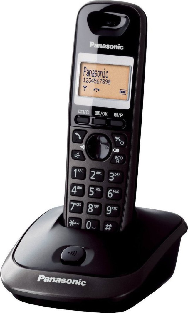 Panasonic KX-TG2511GRT Schnurlostelefon mit Lauthörfunktion, Schwarz