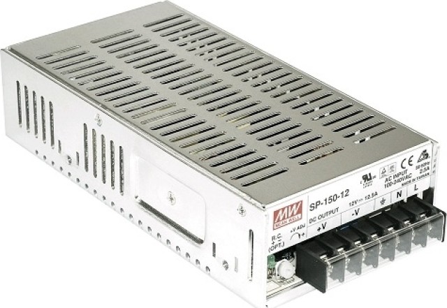 Fuente de alimentación 150W / 12V / 12.5A PFC SP150-12 Mean Well