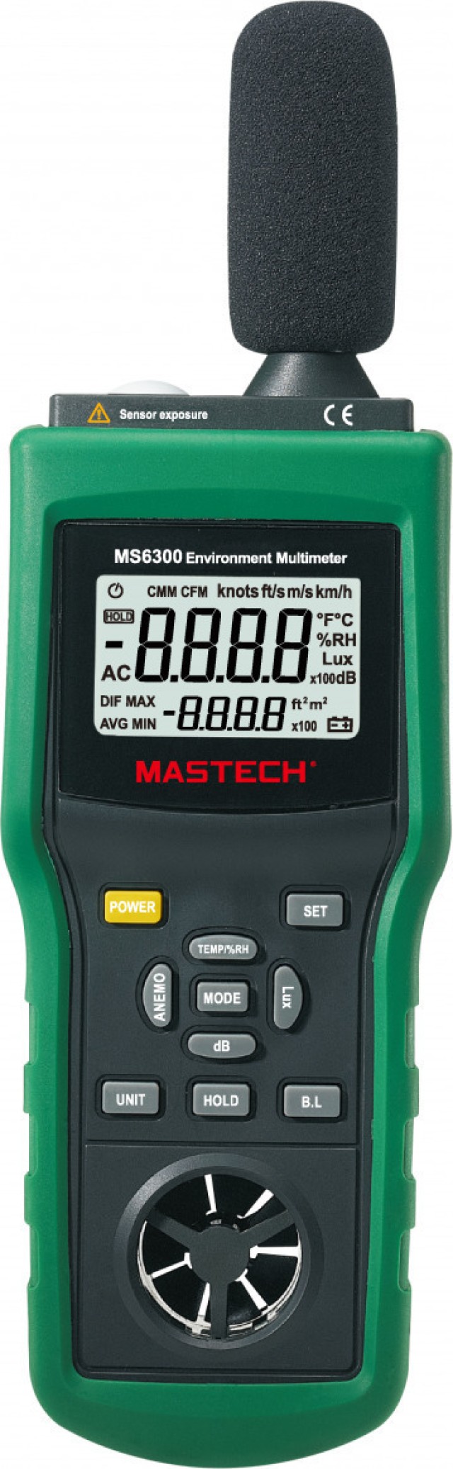 MULTIMETER DIGITAL 5 IN 1 UMWELTBEDINGUNGEN MS6300 MASTECH