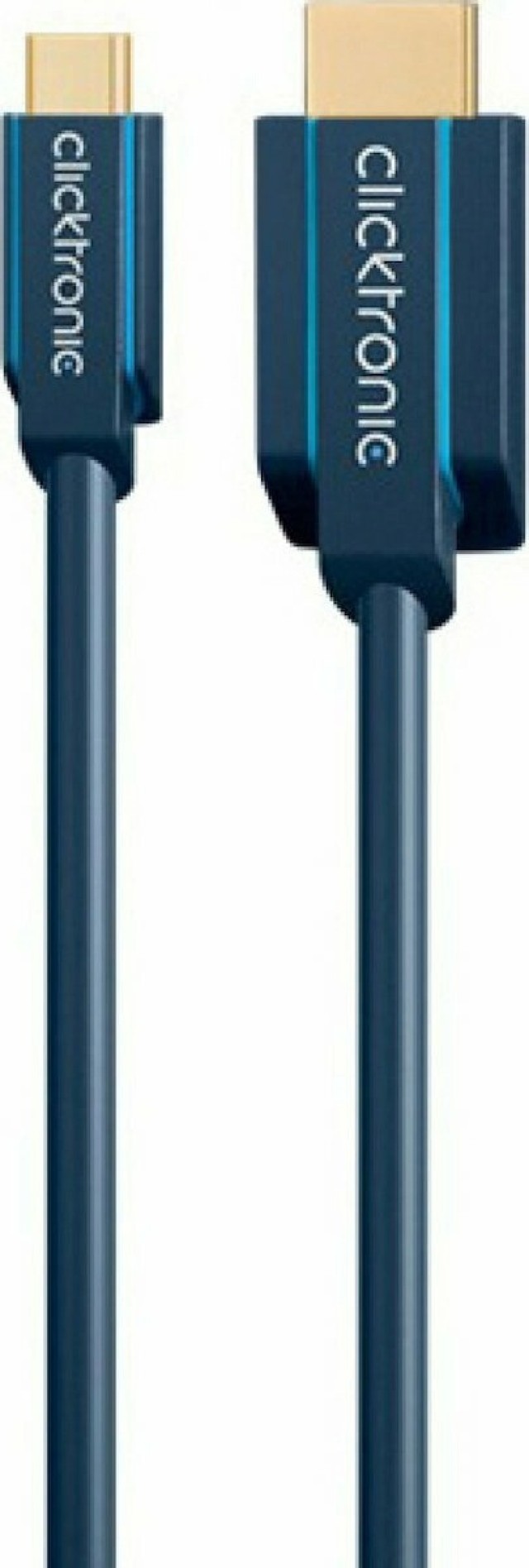 Cable CLICKTRONIC HDMI a USB Tipo-C 44930, 4K/60Hz, 3m, azul