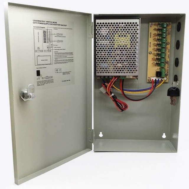 SN-G-SCP-1250-9 ΚΕΝΤΡΙΚΟ ΤΡΟΦΟΔΟΤΙΚΟ 9 ΚΑΝΑΛΙΩΝ 12V 3,6A ME ΦΟΡΤΙΣΗ ΜΠΑΤΑΡΙΑΣ