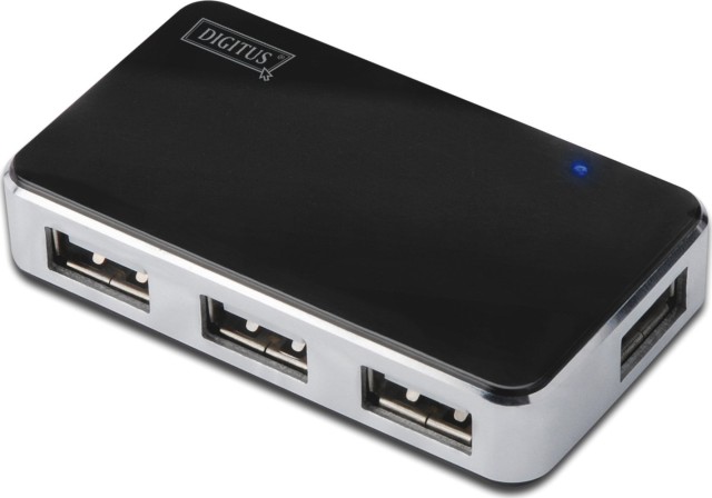 DΙGΙΤUS - DA-70220 - Hub 4 Port Usb 2.0 Με Τροφοδοτικό