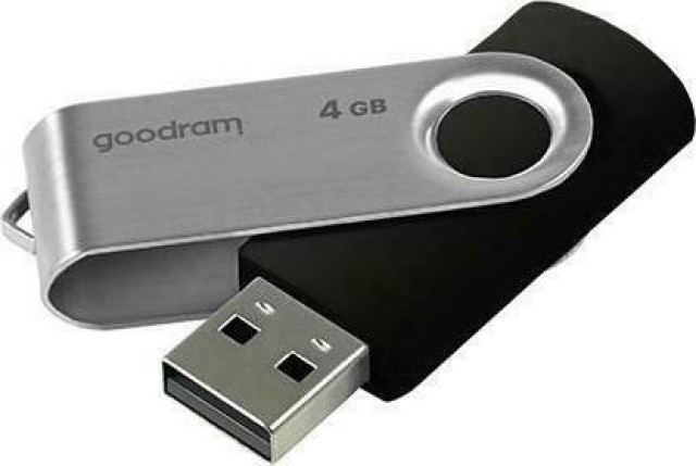Unidad flash USB Goodram UTS2 4 GB USB Tipo-A 2.0 Negro Plata (UTS2-0040K0R11)