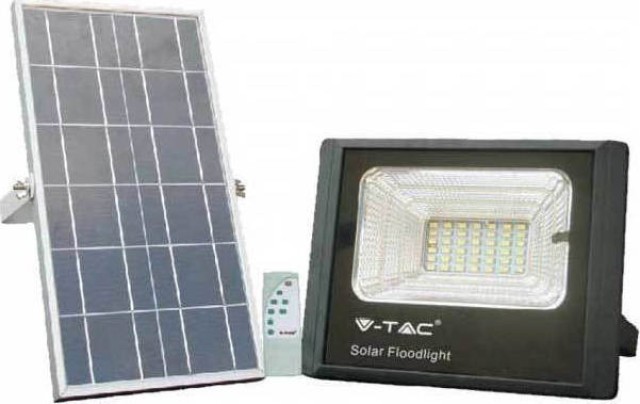 V-TAC LED Solar Spotlight 12W Black Daylight 8573