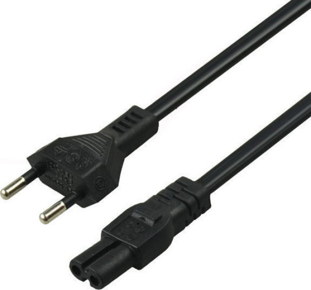 Cable de alimentación 2x0.75 mm 1.8 m Octaraki Negro