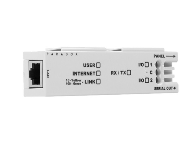 Modulo di comunicazione IP Paradox IP150 e sistema di allarme con controllo remoto