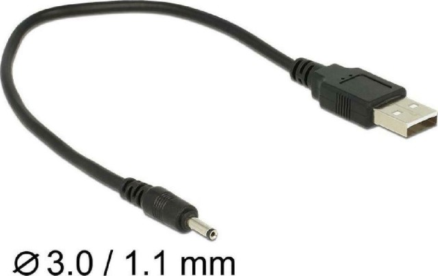 DeLock Cable USB 2.0 USB-A macho - CC Negro 0.27 m (83793)