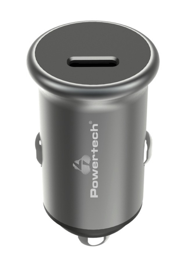 POWERTECH φορτιστής αυτοκινήτου PT-1146, USB-C, 20W PD, μαύρος