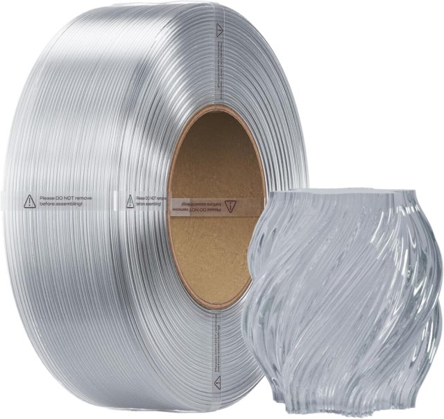 Creality CR-PETG Transparent - No Reel 3D Printer Filament, Hard Glossy, Tensile 49MPA, 1 kg Spool1.