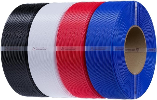 Creality CR-PETG Value Pack 4kg - No Reel - Black & White & Red & Blue 3D Printer Filament Refill
