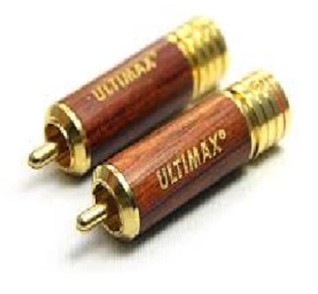 ULTIMAX Stecker vergoldeter Cinch-Stecker 4 Stück - Equinoxe-Serie