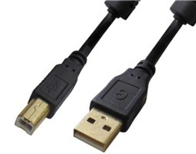 ΚΑΛΩΔΙΟ USB 2.0 A/M B/M 3m ΔΕΔΟΜΕΝΩΝ ΜΕ ΦΕΡΡΙΤΗ HIGH SPEED ΜΑΥΡΟ BLS VZN