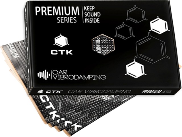 Ctk Premium 2.2 - Hoja de absorción de impactos para automóvil con insonorización 500 * 370 16 piezas