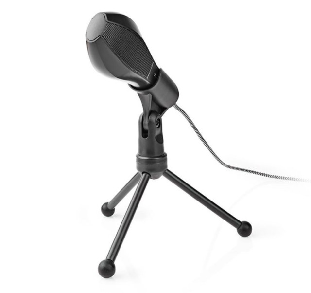 NEDIS MICTU100BK Wired Microphone with tripods and 1.5m USB cable