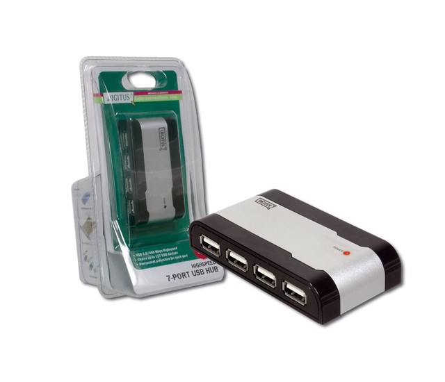 Digitus - DA-70222 - Concentrador USB 7 de 2.0 puertos