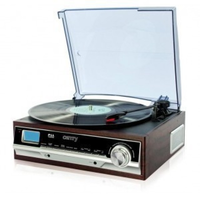 Camry CR-1113 Turntable with Built-in Brown Speakers
