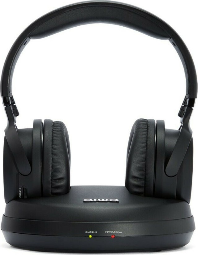 Aiwa WHF-880 Ασύρματα (RF 863-865 MHz Stereo) Over Ear Ακουστικά Τηλεόρασης Μαύρα