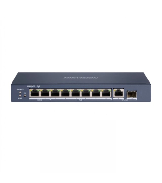 HIKVISION DS-3E0510HP-E Layer 2 unmanaged 10 port Gigabit Switch.