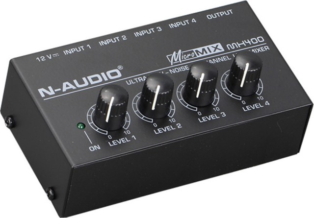 N-AUDIO MX400 Mesa de mezclas de 4 canales