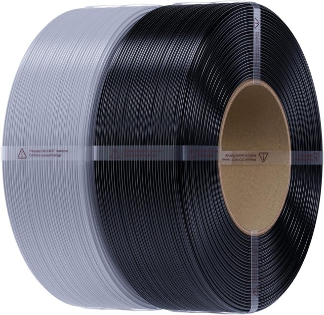 Creality CR-PETG Value Pack 2kg - No Reel - Black & Gray 3D Printer Filament Refill (Black+Grey)