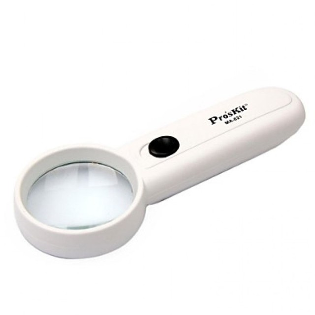 Proskit, MA-021, lente d'ingrandimento manuale (x3.5) con illuminazione a LED