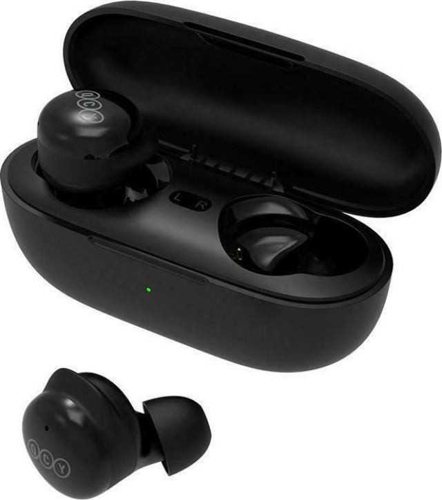 QCY Ακουστικά In-Ear Bluetooth T17 Noise Cancelling - Black